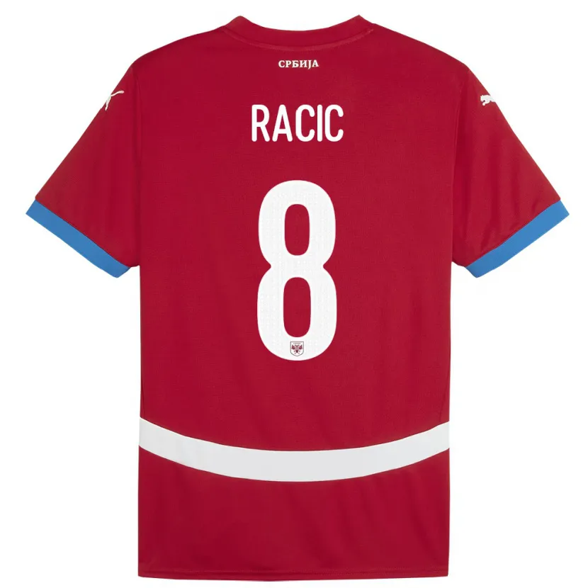 Danxen Kinder Serbien Uros Racic #8 Rot Heimtrikot Trikot 24-26 T-Shirt Schweiz