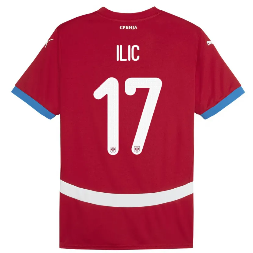 Danxen Kinder Serbien Ivan Ilic #17 Rot Heimtrikot Trikot 24-26 T-Shirt Schweiz
