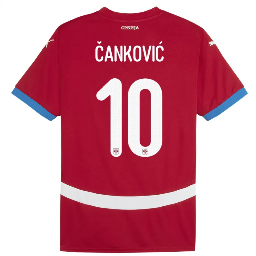 Danxen Kinder Serbien Jelena Cankovic #10 Rot Heimtrikot Trikot 24-26 T-Shirt Schweiz