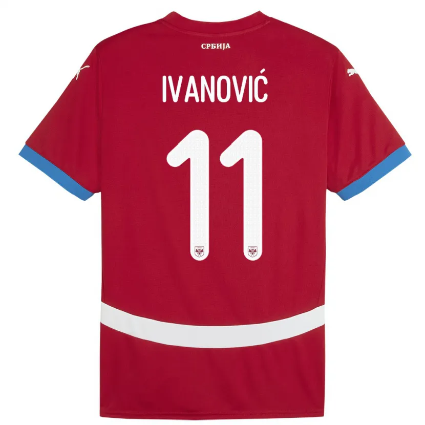 Danxen Kinder Serbien Miljana Ivanovic #11 Rot Heimtrikot Trikot 24-26 T-Shirt Schweiz