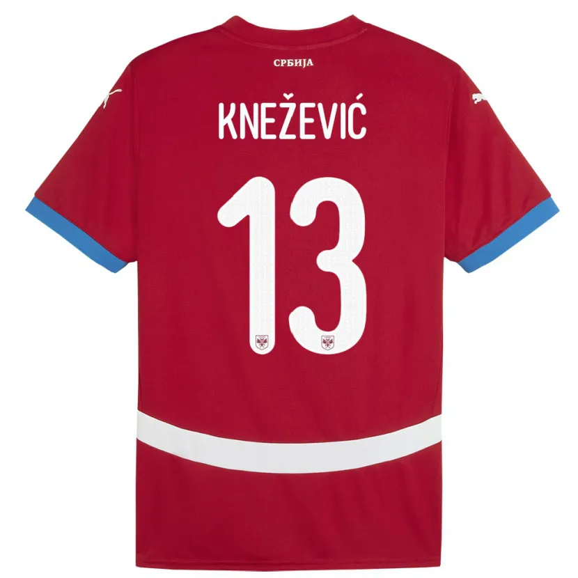 Danxen Kinder Serbien Milana Knezevic #13 Rot Heimtrikot Trikot 24-26 T-Shirt Schweiz