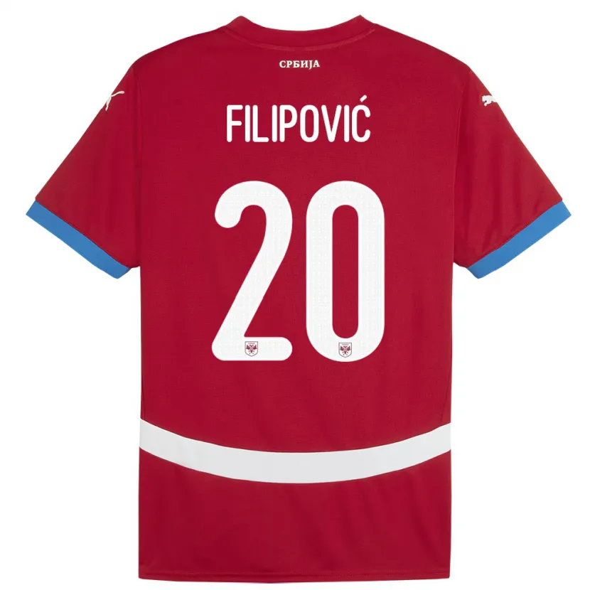Danxen Kinder Serbien Tijana Filipovic #20 Rot Heimtrikot Trikot 24-26 T-Shirt Schweiz