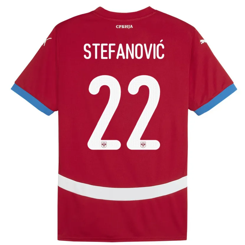 Danxen Kinder Serbien Dejana Stefanovic #22 Rot Heimtrikot Trikot 24-26 T-Shirt Schweiz