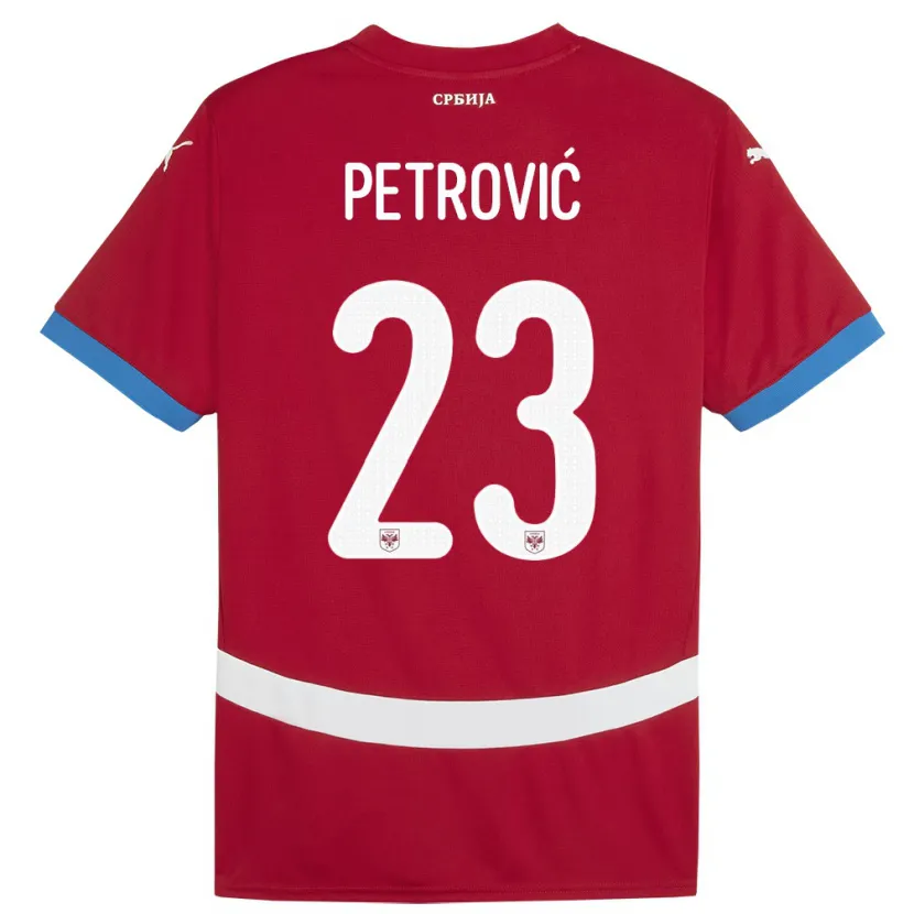 Danxen Kinder Serbien Jovana Petrovic #23 Rot Heimtrikot Trikot 24-26 T-Shirt Schweiz