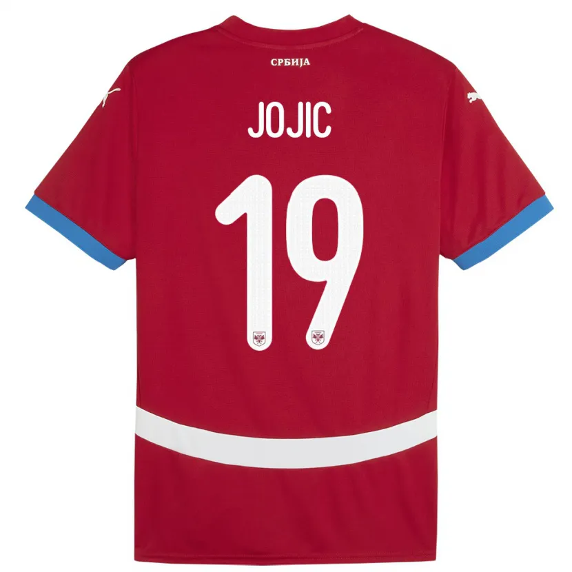 Danxen Kinder Serbien Nikola Jojic #19 Rot Heimtrikot Trikot 24-26 T-Shirt Schweiz