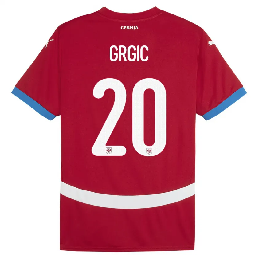 Danxen Kinder Serbien Dario Grgic #20 Rot Heimtrikot Trikot 24-26 T-Shirt Schweiz