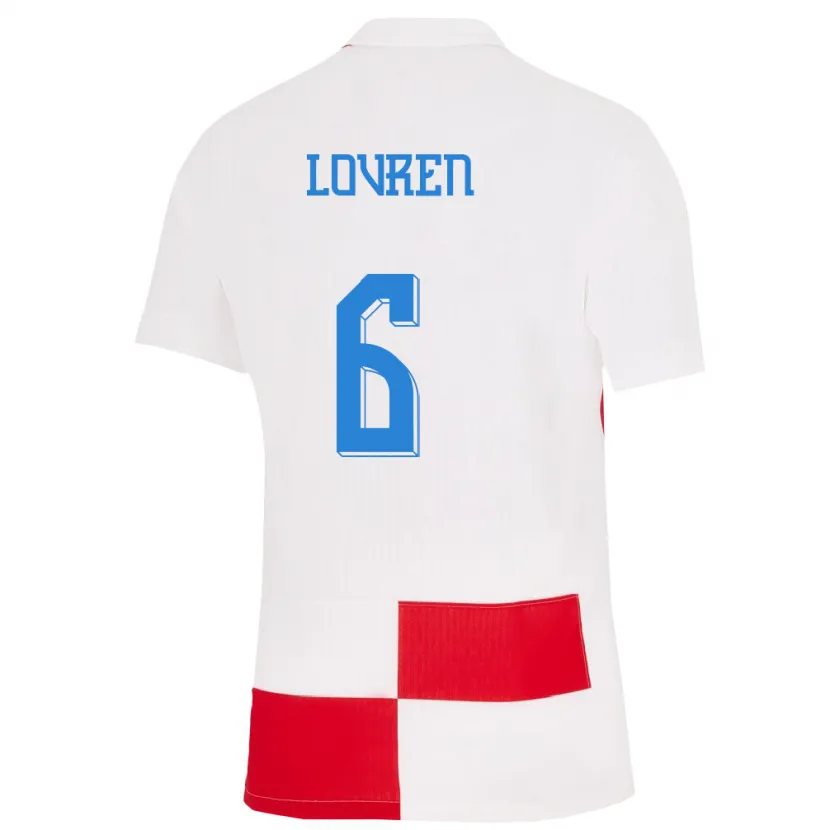 Danxen Kinder Kroatien Dejan Lovren #6 Weiß Rot Heimtrikot Trikot 24-26 T-Shirt Schweiz