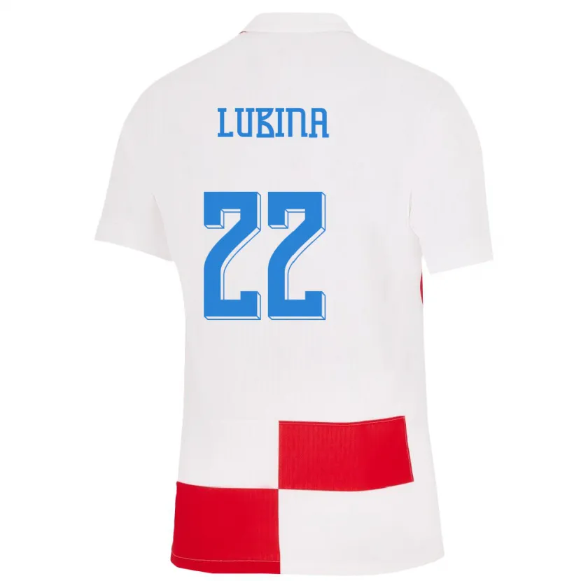 Danxen Kinder Kroatien Anela Lubina #22 Weiß Rot Heimtrikot Trikot 24-26 T-Shirt Schweiz