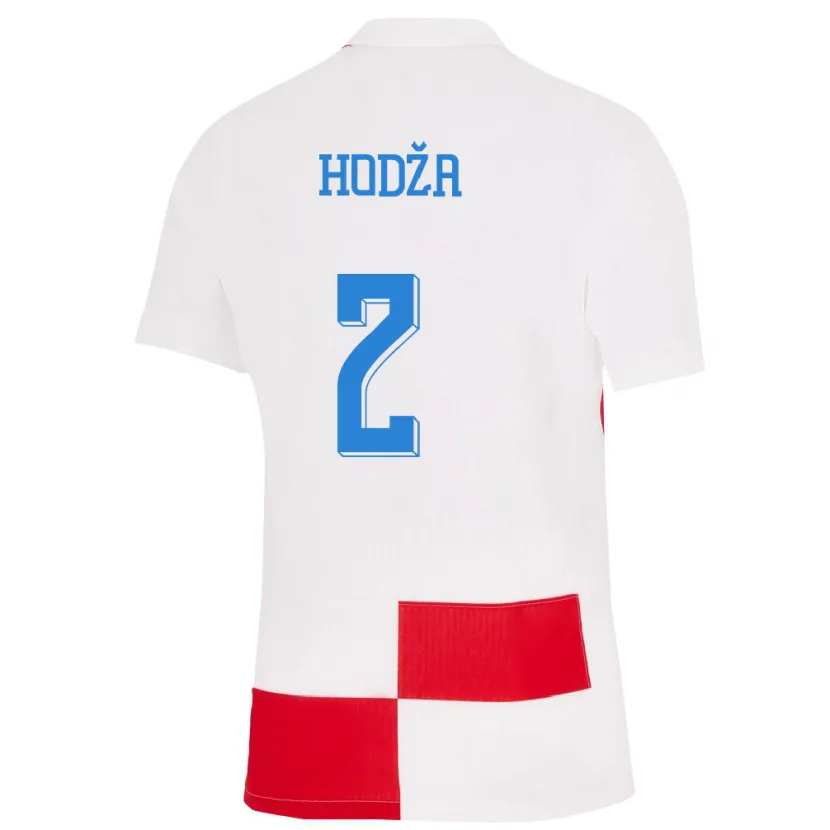 Danxen Kinder Kroatien Veldin Hodza #2 Weiß Rot Heimtrikot Trikot 24-26 T-Shirt Schweiz