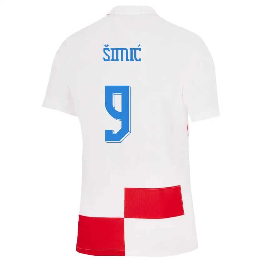 Danxen Kinder Kroatien Roko Simic #9 Weiß Rot Heimtrikot Trikot 24-26 T-Shirt Schweiz