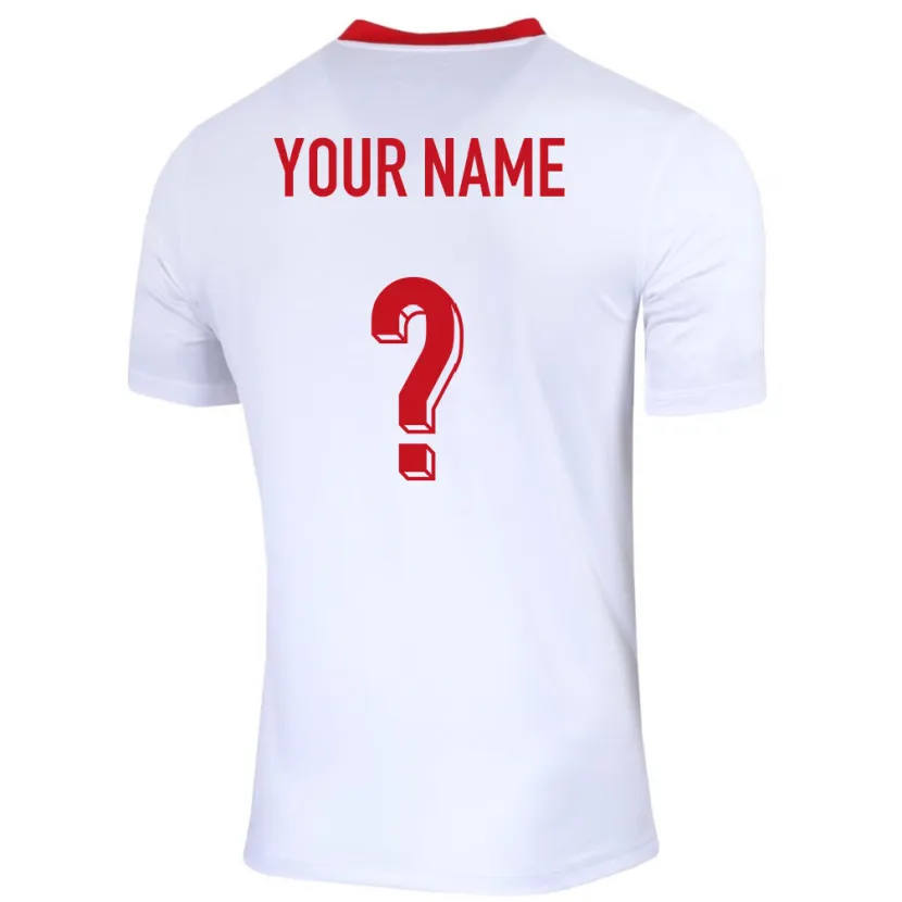 Danxen Kinder Polen Ihren Namen #0 Weiß Heimtrikot Trikot 24-26 T-Shirt Schweiz