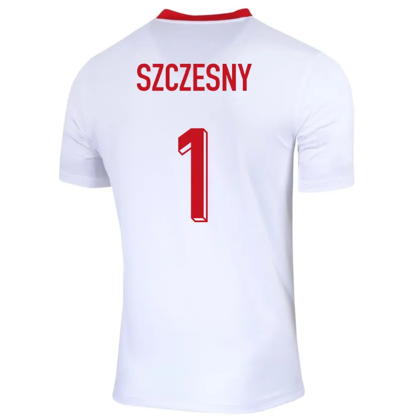 Danxen Kinder Polen Wojciech Szczesny #1 Weiß Heimtrikot Trikot 24-26 T-Shirt Schweiz