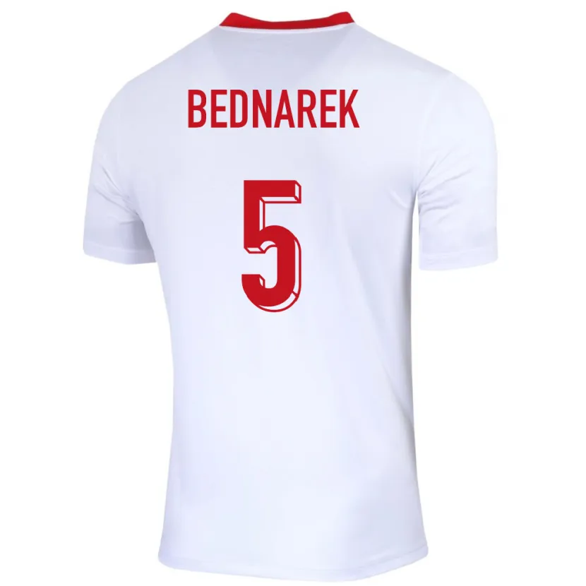 Danxen Kinder Polen Jan Bednarek #5 Weiß Heimtrikot Trikot 24-26 T-Shirt Schweiz