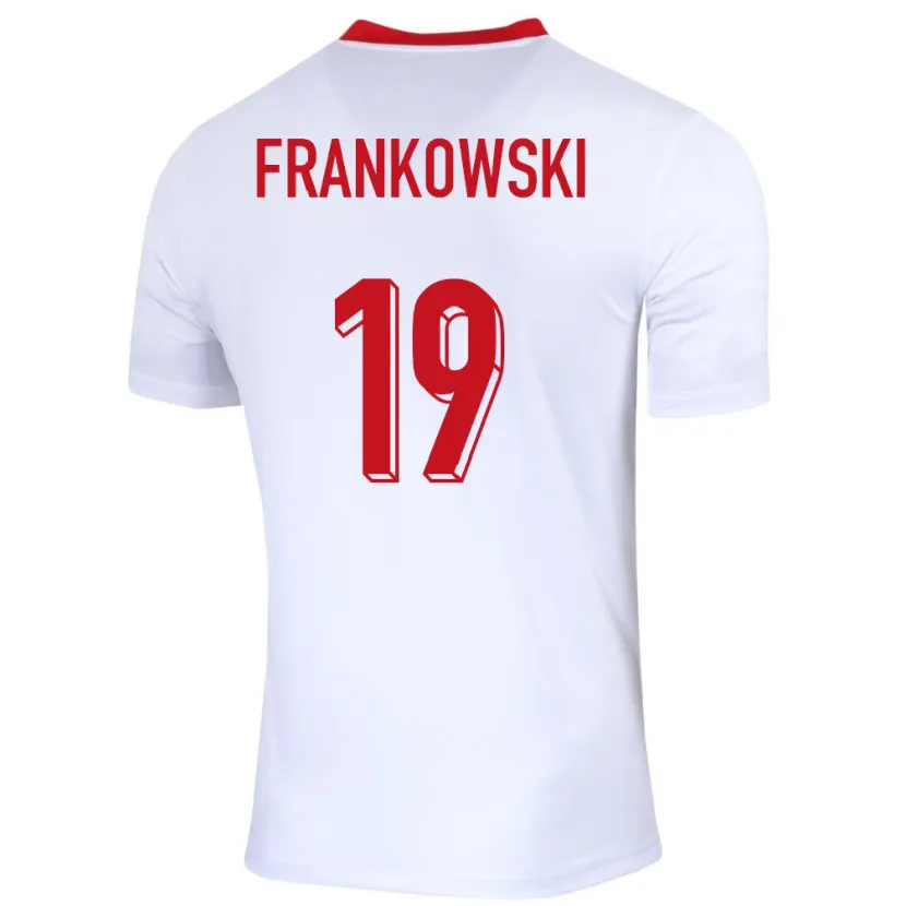Danxen Kinder Polen Przemyslaw Frankowski #19 Weiß Heimtrikot Trikot 24-26 T-Shirt Schweiz