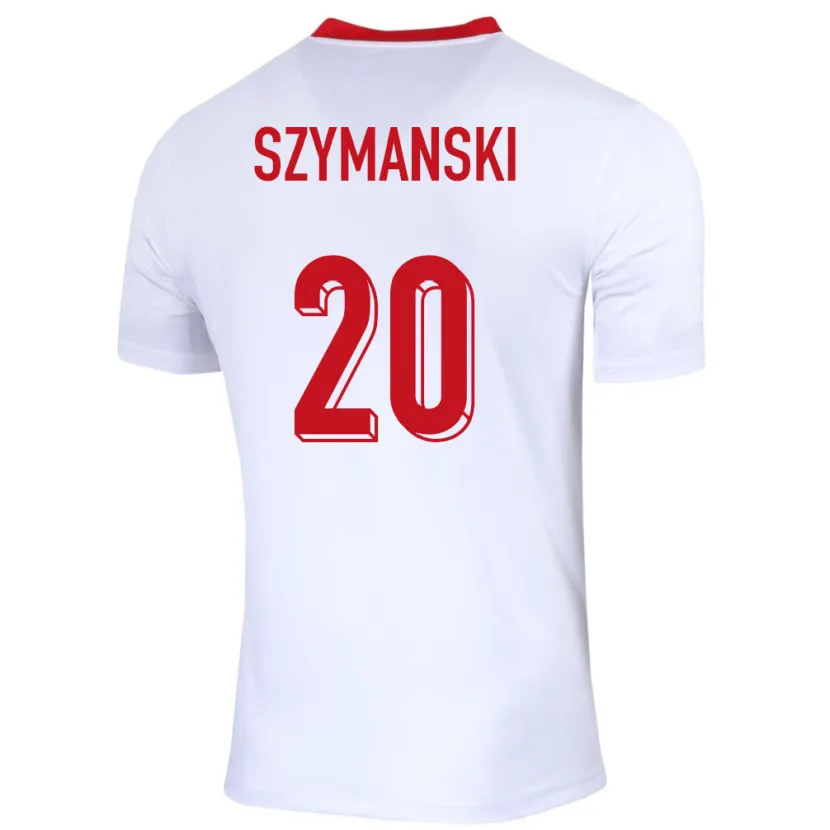 Danxen Kinder Polen Sebastian Szymanski #20 Weiß Heimtrikot Trikot 24-26 T-Shirt Schweiz