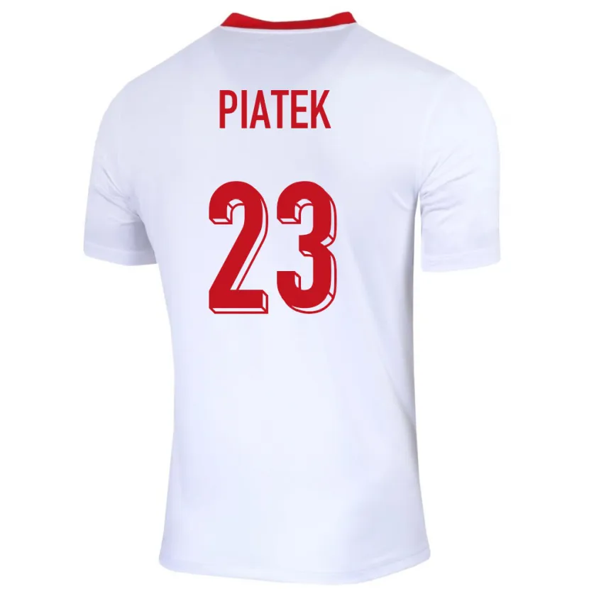 Danxen Kinder Polen Krzysztof Piatek #23 Weiß Heimtrikot Trikot 24-26 T-Shirt Schweiz