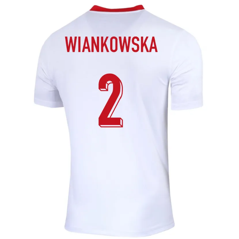Danxen Kinder Polen Martyna Wiankowska #2 Weiß Heimtrikot Trikot 24-26 T-Shirt Schweiz