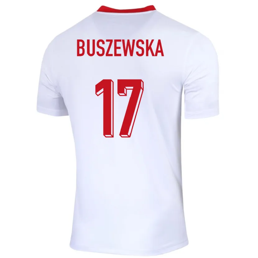 Danxen Kinder Polen Zofia Buszewska #17 Weiß Heimtrikot Trikot 24-26 T-Shirt Schweiz