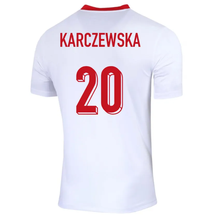 Danxen Kinder Polen Nikola Karczewska #20 Weiß Heimtrikot Trikot 24-26 T-Shirt Schweiz