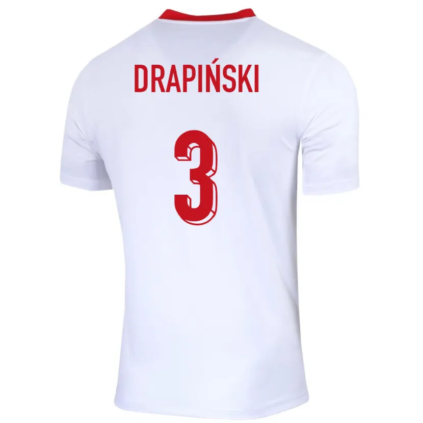 Danxen Kinder Polen Igor Drapinski #3 Weiß Heimtrikot Trikot 24-26 T-Shirt Schweiz