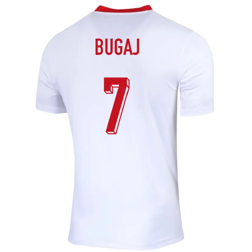 Danxen Kinder Polen Dawid Bugaj #7 Weiß Heimtrikot Trikot 24-26 T-Shirt Schweiz