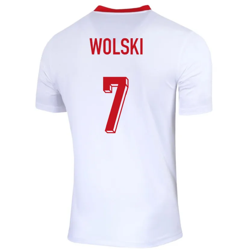 Danxen Kinder Polen Filip Wolski #7 Weiß Heimtrikot Trikot 24-26 T-Shirt Schweiz