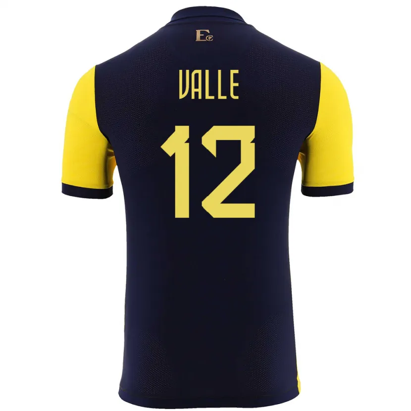 Danxen Kinder Ecuador Gonzalo Valle #12 Gelb Heimtrikot Trikot 24-26 T-Shirt Schweiz