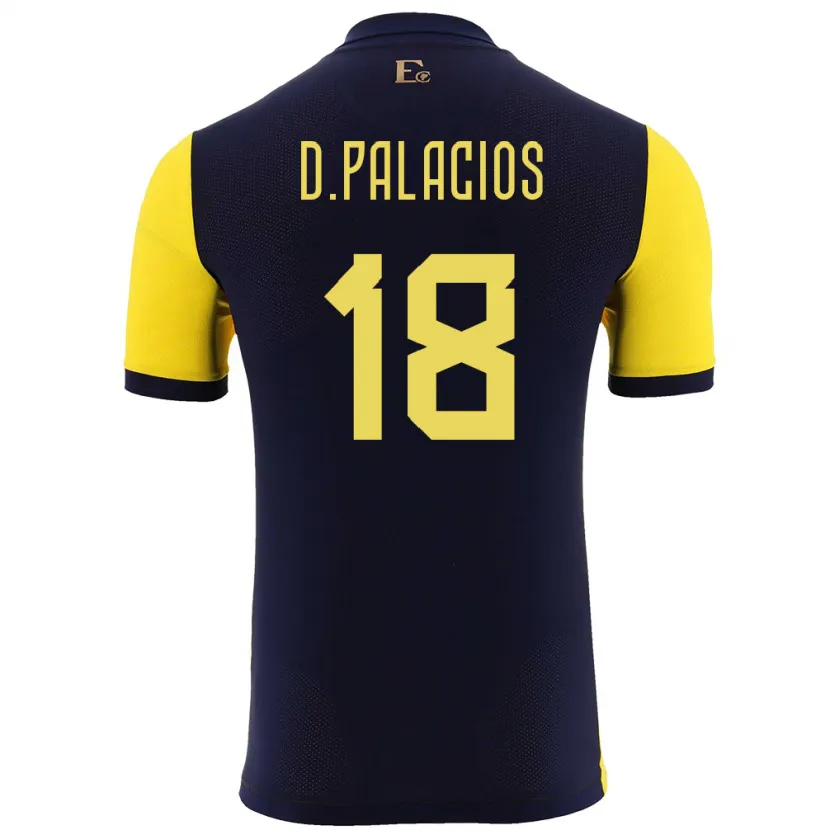 Danxen Kinder Ecuador Diego Palacios #18 Gelb Heimtrikot Trikot 24-26 T-Shirt Schweiz