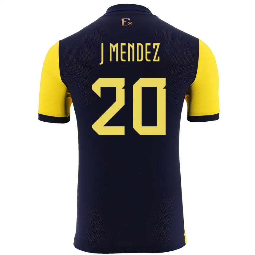 Danxen Kinder Ecuador Jhegson Mendez #20 Gelb Heimtrikot Trikot 24-26 T-Shirt Schweiz