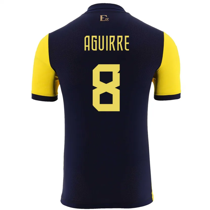 Danxen Kinder Ecuador Marthina Aguirre #8 Gelb Heimtrikot Trikot 24-26 T-Shirt Schweiz
