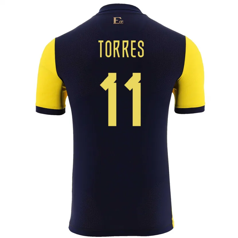 Danxen Kinder Ecuador Ambar Torres #11 Gelb Heimtrikot Trikot 24-26 T-Shirt Schweiz