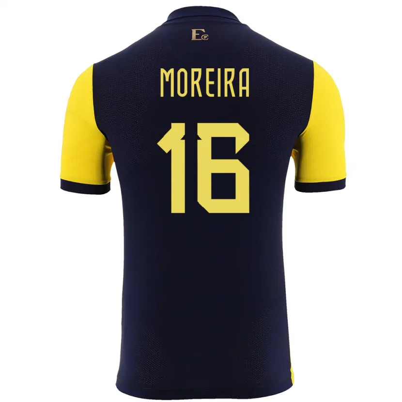 Danxen Kinder Ecuador Ligia Moreira #16 Gelb Heimtrikot Trikot 24-26 T-Shirt Schweiz
