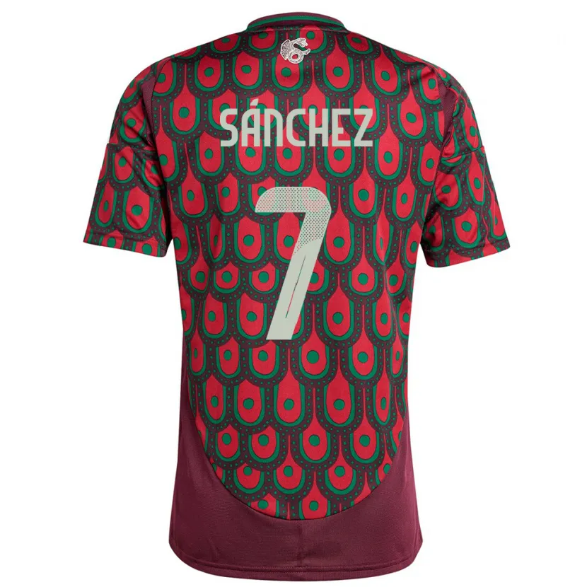 Danxen Kinder Mexiko Maria Sanchez #7 Kastanienbraun Heimtrikot Trikot 24-26 T-Shirt Schweiz