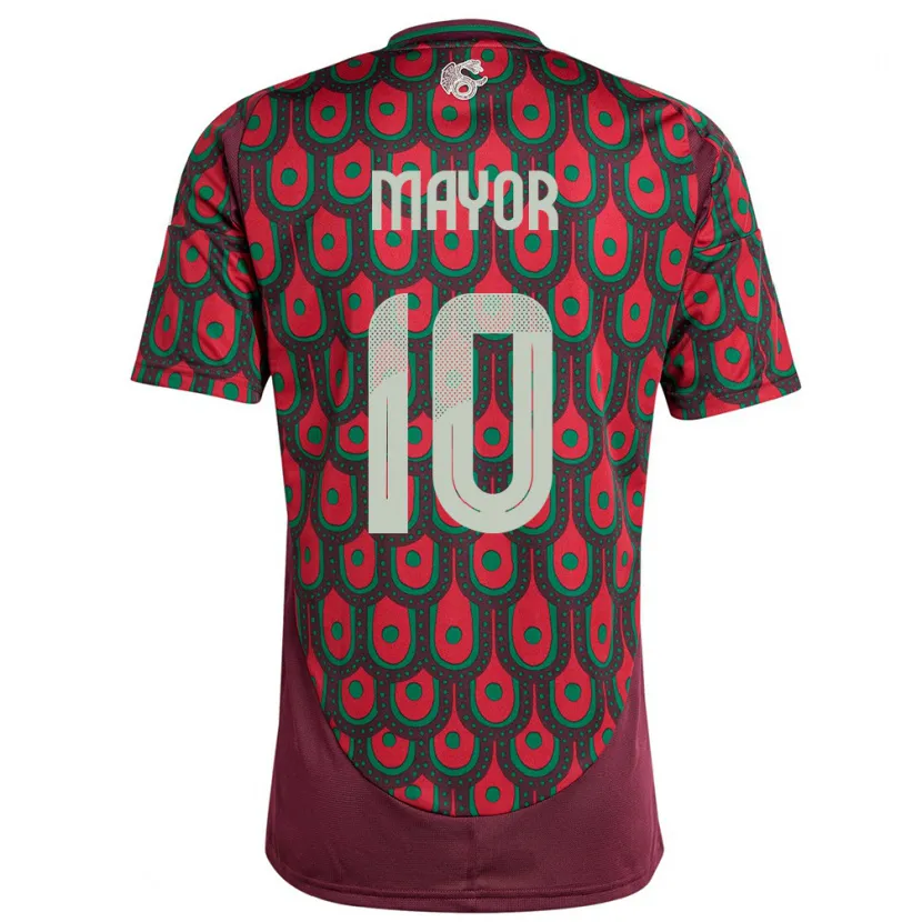 Danxen Kinder Mexiko Stephany Mayor #10 Kastanienbraun Heimtrikot Trikot 24-26 T-Shirt Schweiz