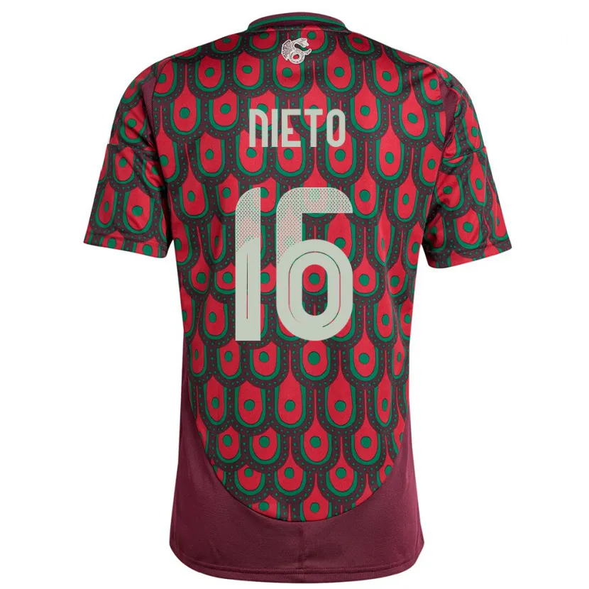 Danxen Kinder Mexiko Karla Nieto #16 Kastanienbraun Heimtrikot Trikot 24-26 T-Shirt Schweiz