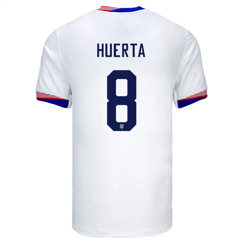 Danxen Kinder Vereinigte Staaten Sofia Huerta #8 Weiß Heimtrikot Trikot 24-26 T-Shirt Schweiz