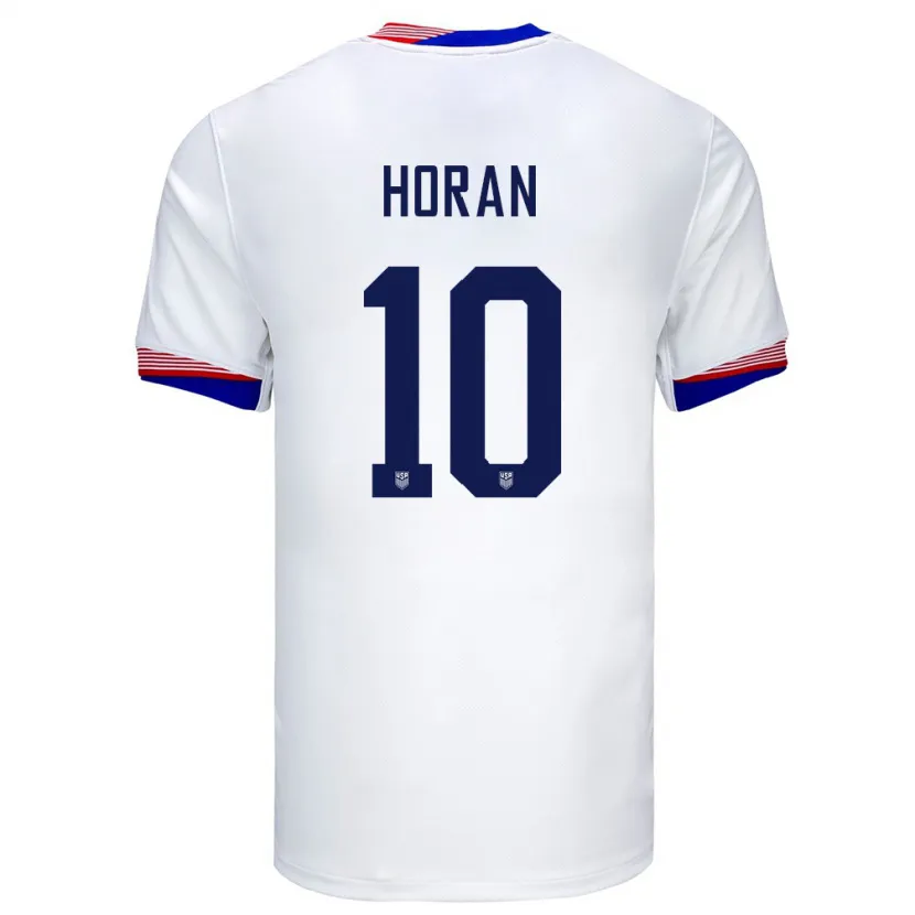 Danxen Kinder Vereinigte Staaten Lindsey Horan #10 Weiß Heimtrikot Trikot 24-26 T-Shirt Schweiz