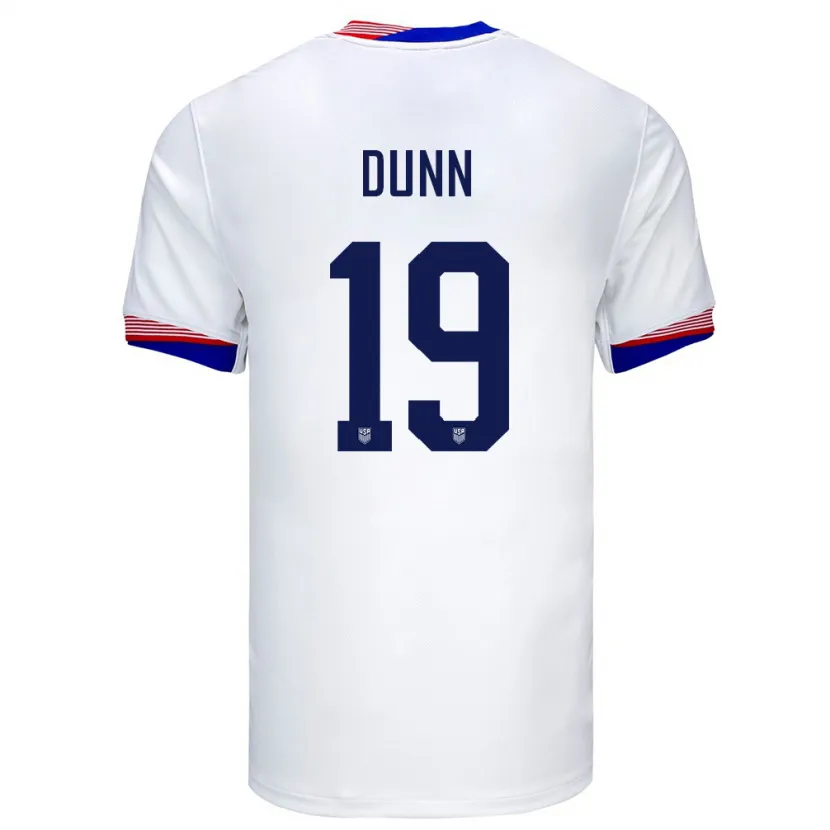 Danxen Kinder Vereinigte Staaten Crystal Dunn #19 Weiß Heimtrikot Trikot 24-26 T-Shirt Schweiz