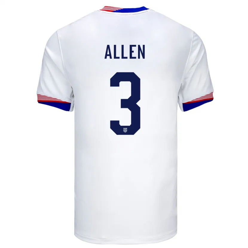 Danxen Kinder Vereinigte Staaten Noah Allen #3 Weiß Heimtrikot Trikot 24-26 T-Shirt Schweiz