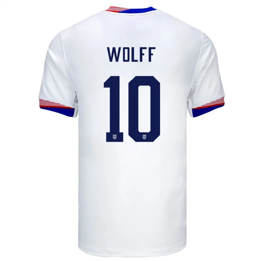 Danxen Kinder Vereinigte Staaten Owen Wolff #10 Weiß Heimtrikot Trikot 24-26 T-Shirt Schweiz