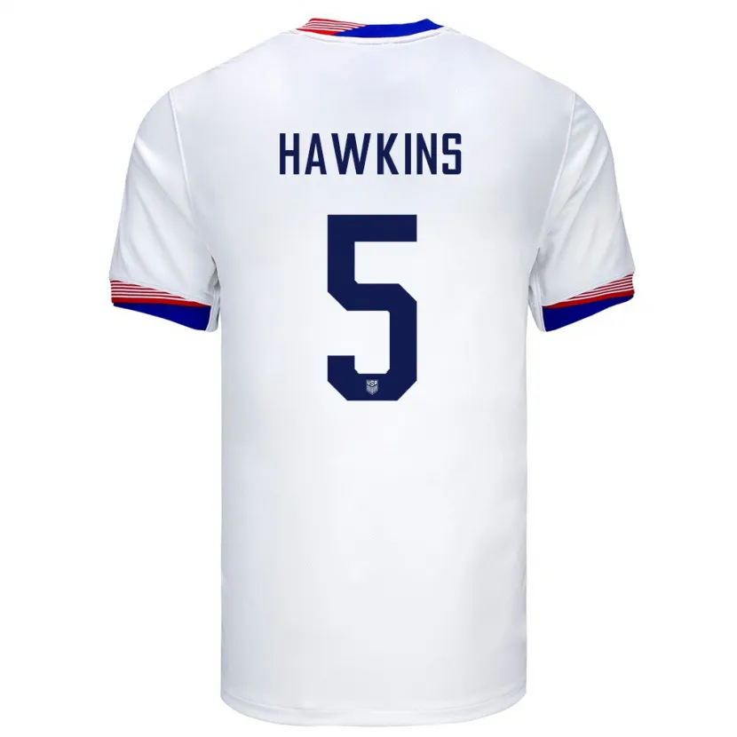 Danxen Kinder Vereinigte Staaten Stuart Hawkins #5 Weiß Heimtrikot Trikot 24-26 T-Shirt Schweiz