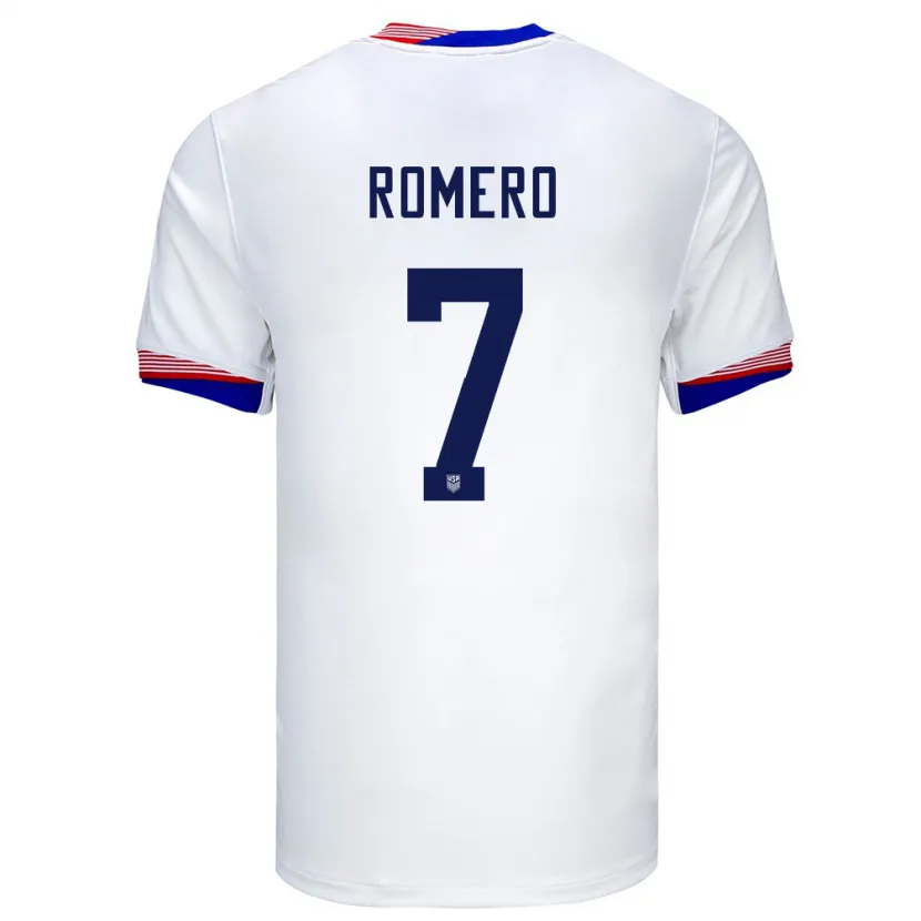Danxen Kinder Vereinigte Staaten Brian Romero #7 Weiß Heimtrikot Trikot 24-26 T-Shirt Schweiz