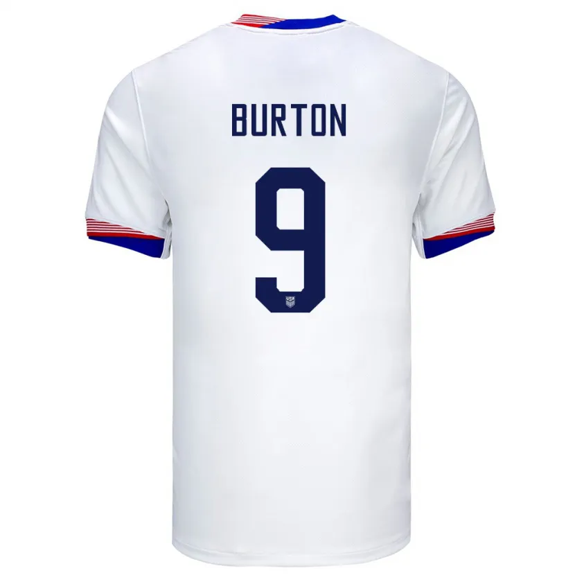 Danxen Kinder Vereinigte Staaten Micah Burton #9 Weiß Heimtrikot Trikot 24-26 T-Shirt Schweiz