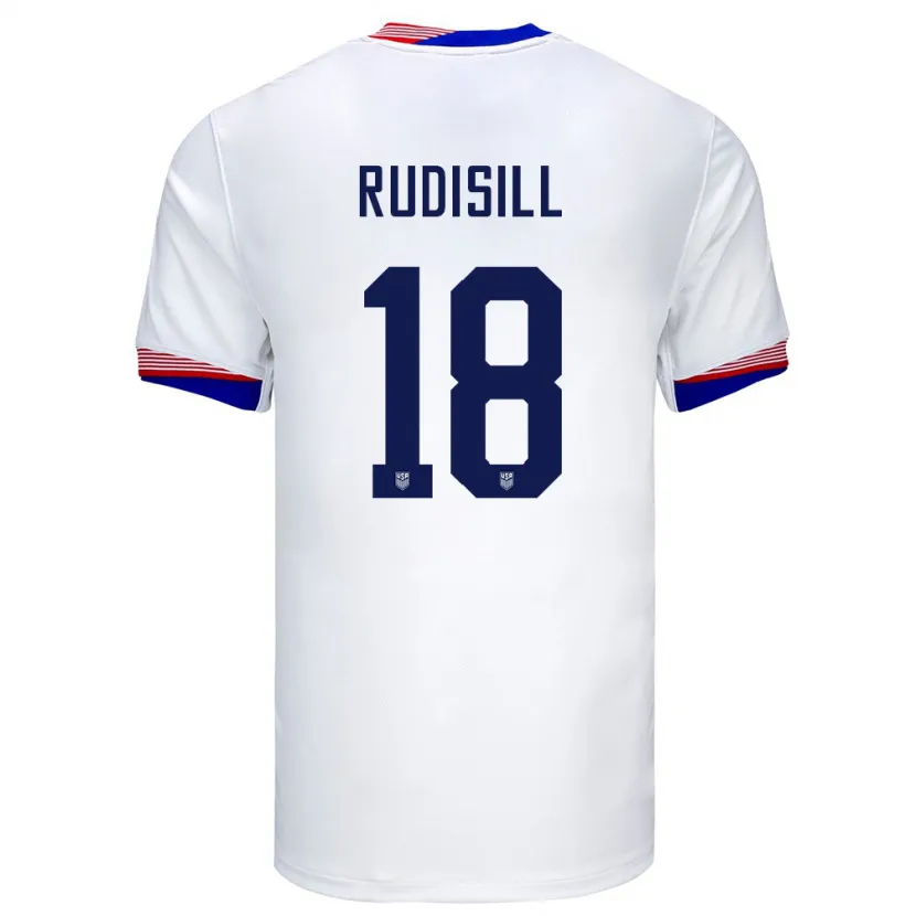 Danxen Kinder Vereinigte Staaten Paulo Rudisill #18 Weiß Heimtrikot Trikot 24-26 T-Shirt Schweiz