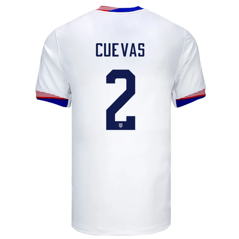 Danxen Kinder Vereinigte Staaten Mauricio Cuevas #2 Weiß Heimtrikot Trikot 24-26 T-Shirt Schweiz
