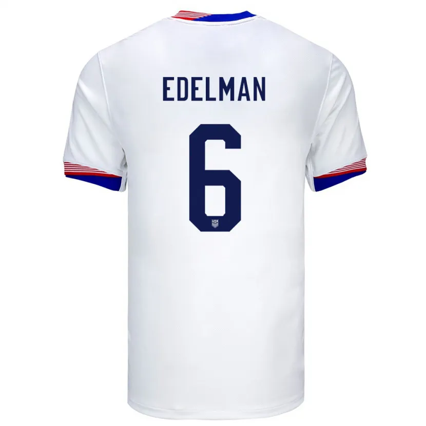 Danxen Kinder Vereinigte Staaten Daniel Edelman #6 Weiß Heimtrikot Trikot 24-26 T-Shirt Schweiz