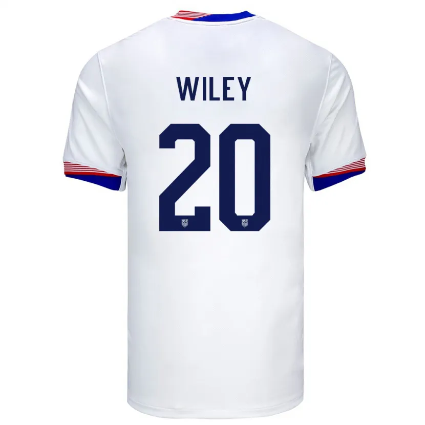 Danxen Kinder Vereinigte Staaten Caleb Wiley #20 Weiß Heimtrikot Trikot 24-26 T-Shirt Schweiz