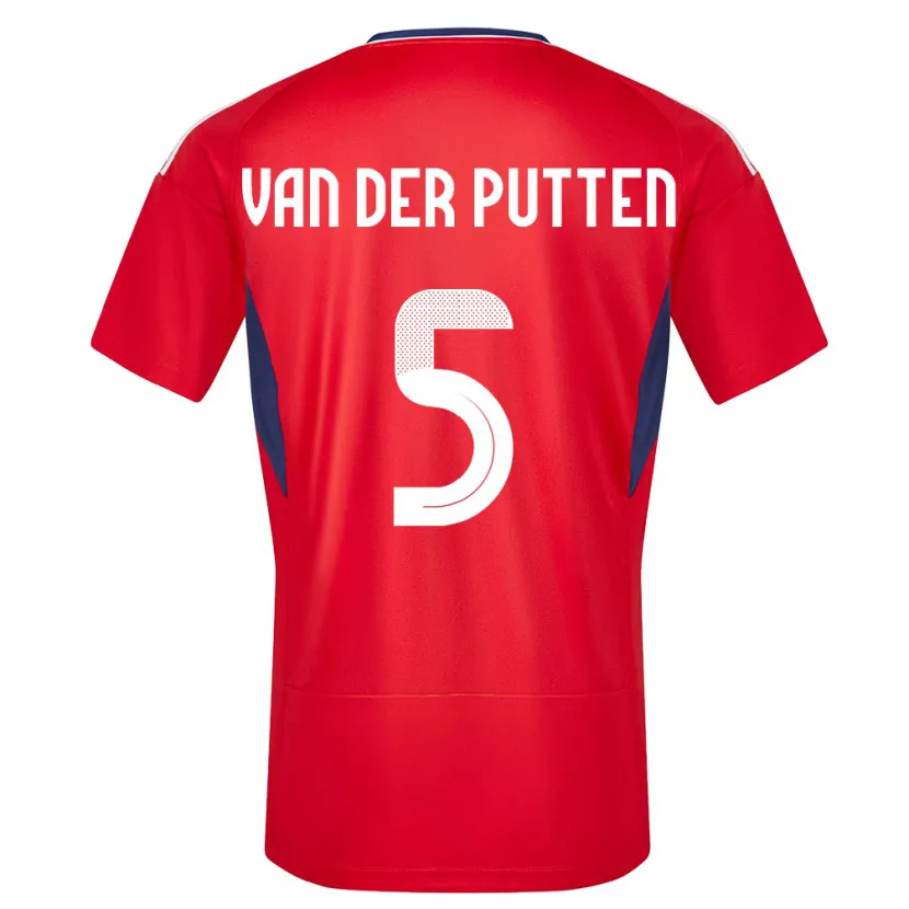 Danxen Kinder Costa Rica Santiago Van Der Putten #5 Rot Heimtrikot Trikot 24-26 T-Shirt Schweiz