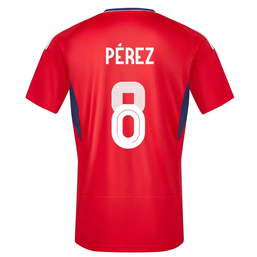 Danxen Kinder Costa Rica Creichel Perez #8 Rot Heimtrikot Trikot 24-26 T-Shirt Schweiz