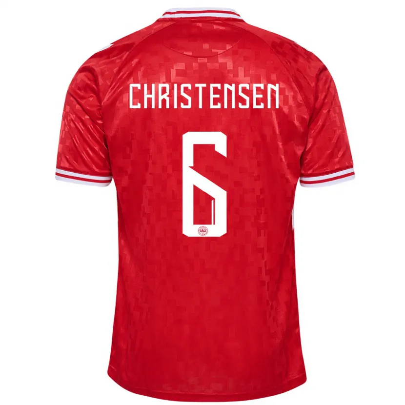 Danxen Kinder Dänemark Andreas Christensen #6 Rot Heimtrikot Trikot 24-26 T-Shirt Schweiz